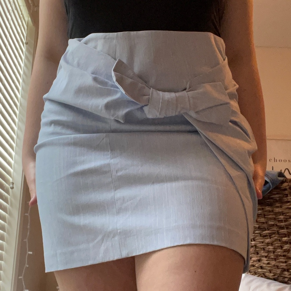 Loft bow blue skirt